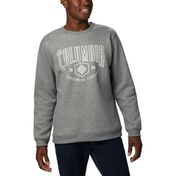 Columbia Hart Mountain Graphic, Sudaderas Grises Para Hombre | 682301-VAJ